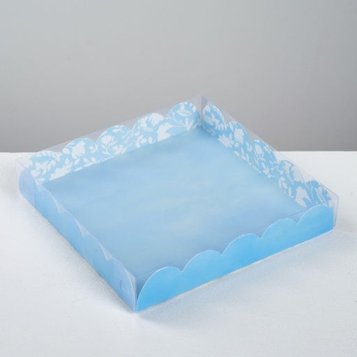 Цена за 5 шт. Коробка для печенья, кондитерская упаковка с пластиковой крышкой, От всего сердца, 18?18?3 см