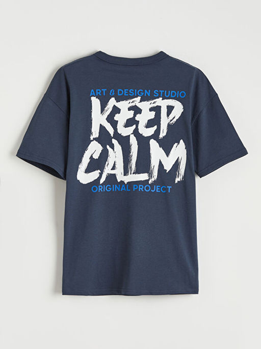 Bisiklet Yaka Erkek ?ocuk Bask?l? Ti??rt