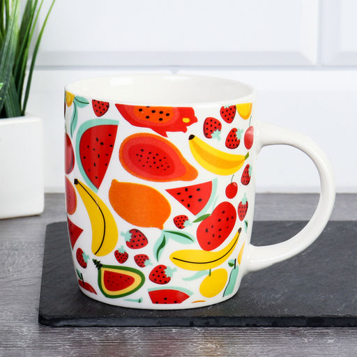 Кружка 400 мл. Фрукты арт. Q113 (737749)