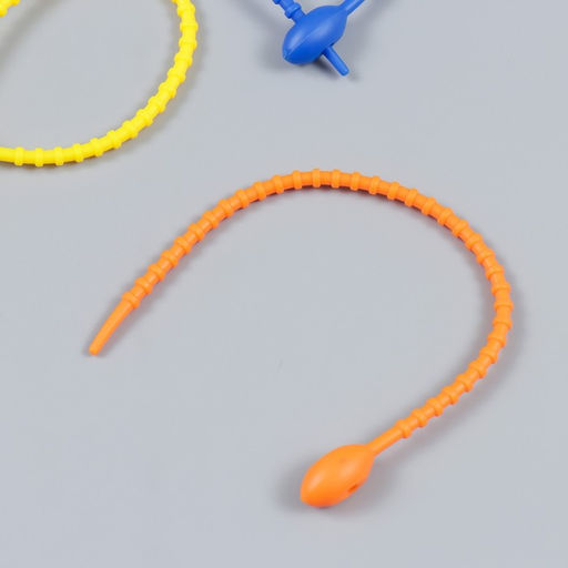 Цена за 5 шт. Основа для брелока силикон Хомут МИКС 21 см - Арт узор фото 5