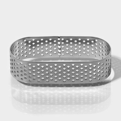 Форма для выпечки Доляна «Овал», 3.5×8×2 см, перфорированная, серебристая