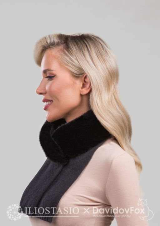 Шарф-воротник норка блэк