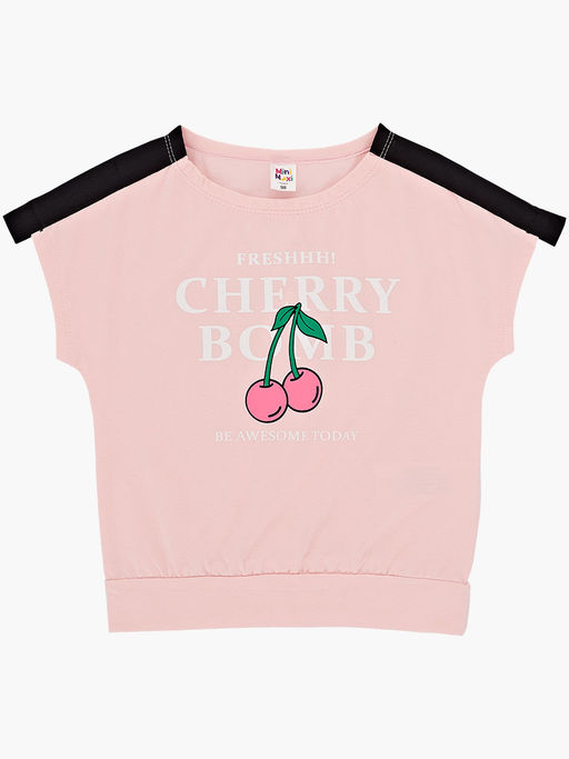 Футболка для девочки	 UD 6037 розовый - Mini maxi фото 4
