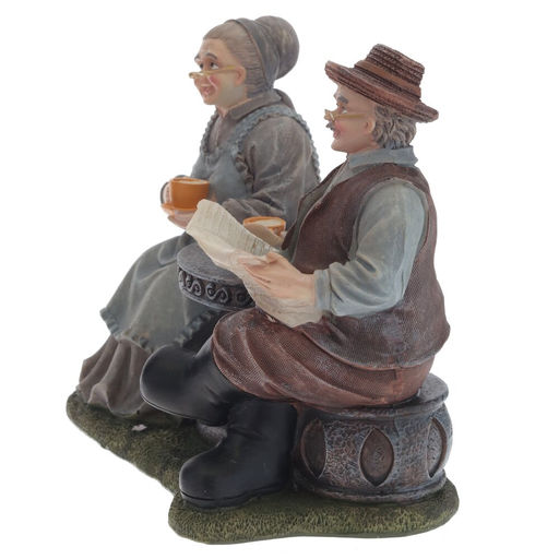 Фигурка декоративная "Бабушка с дедушкой", L20 W11 H17 см, 2в.