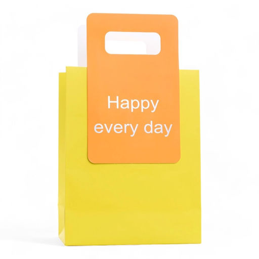 Цена за 2 шт. Пакет подарочный бумажный с вырубной ручкой 18×23×9 см, лайм