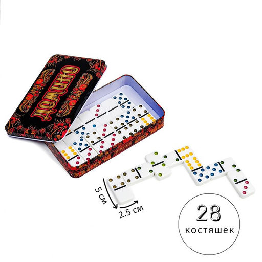 Домино классическое «Хохлома», 28 шт.