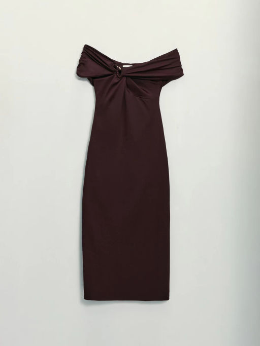 Платье миди с открытыми плечами / Zarina