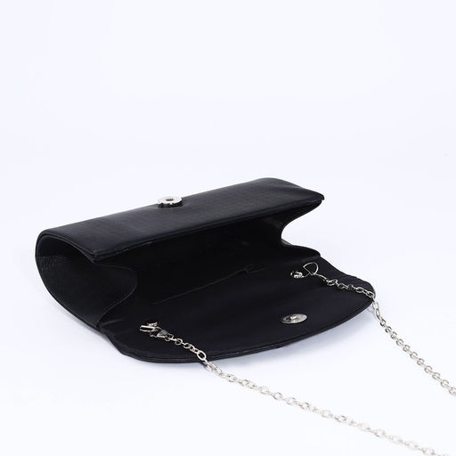 Сумка-клатч на магните, длинная цепь, цвет чёрный - Simaland фото 5
