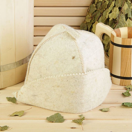 Шапка для бани и сауны «Банщик», шерсть, полиэстер, «Добропаровъ»