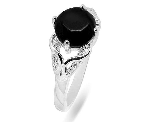 Кольцо из серебра оникс, МЦВ236