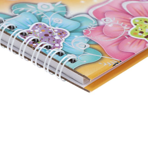 Записная книжка подарочная на замочке, А5, 50 листов, линия, Цветочки/ Бабочки, МИКС - Calligrata фото 5