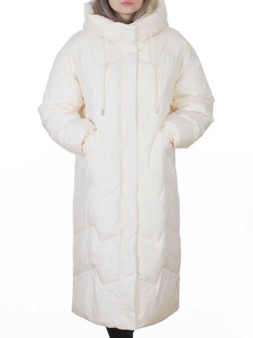 8883 MILK WHITE Пальто зимнее женское (150 гр. холлофайбер)