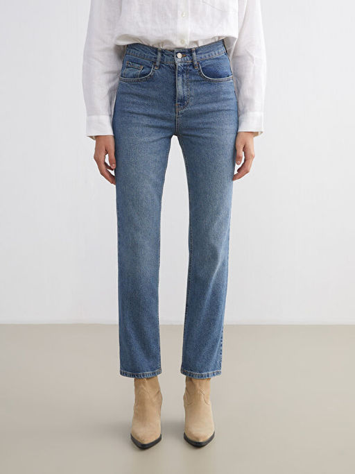 Mom Fit Kad?n Jean Pantolon