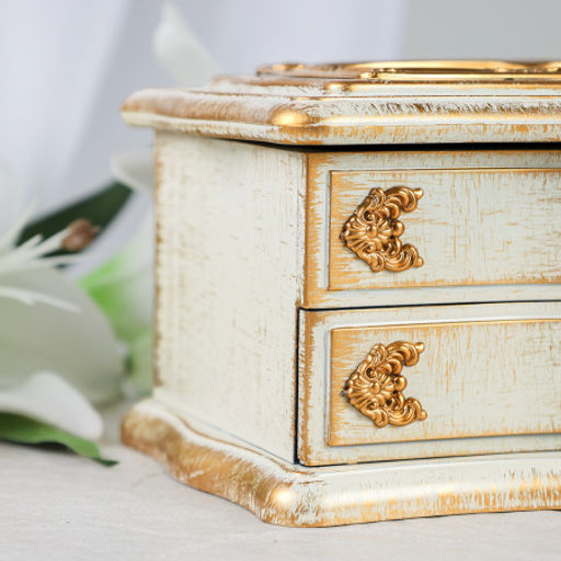 Шкатулка музыкальная 22х11х8 см бежевая / 63313E /уп 24/пластик - Галеонтрейд фото 5