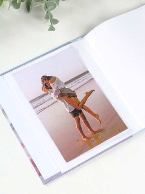 Фотоальбом на 40 фото 10х15 см "Сердце и бабочки с розами" в коробке 4,5х14х17 см