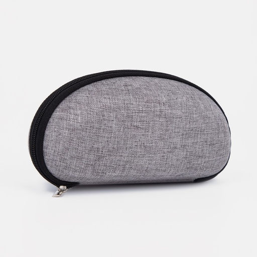 Футляр для очков на молнии, длина 17 см, цвет серый