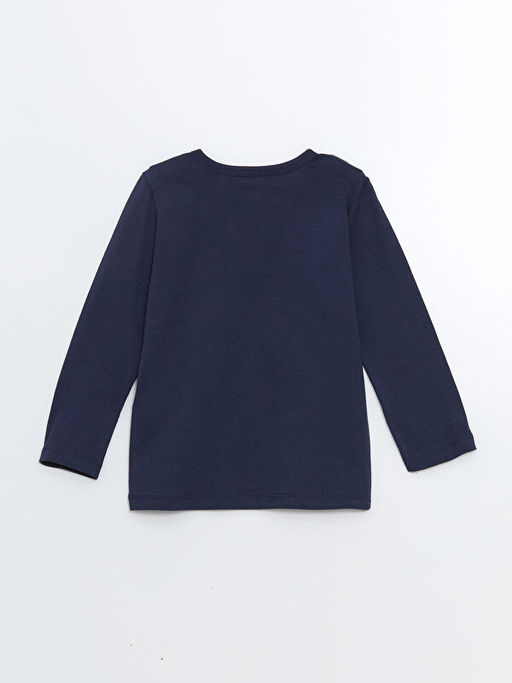 Bisiklet Yaka Uzun Kollu Bask?l? Erkek Bebek Pijama Tak?m? - Waikiki фото 3