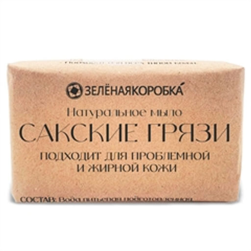 Сакские грязи. Натуральное мыло - Зеленая коробка фото 2