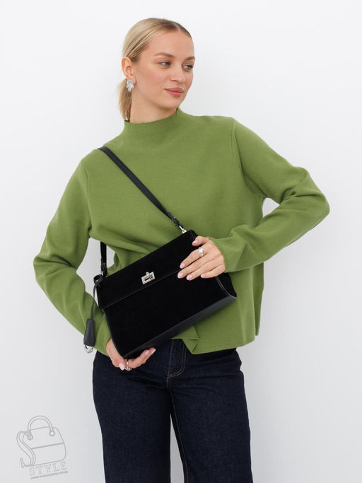 Сумка женская кожаная 5103-1X black Polina&Eiterou