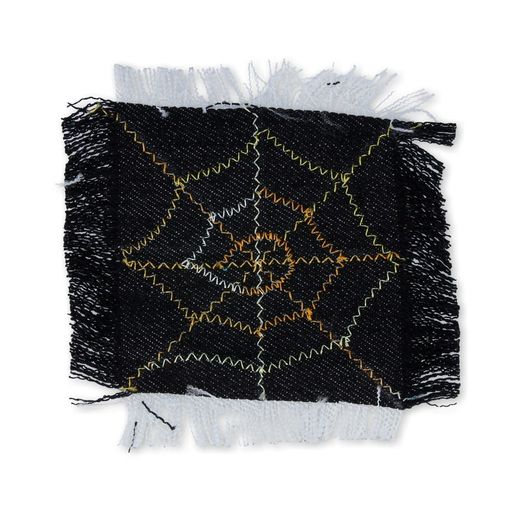 Термоаппликация BLITZ квадрат джинс 6 шт К1/1 с паутиной 9х9 см