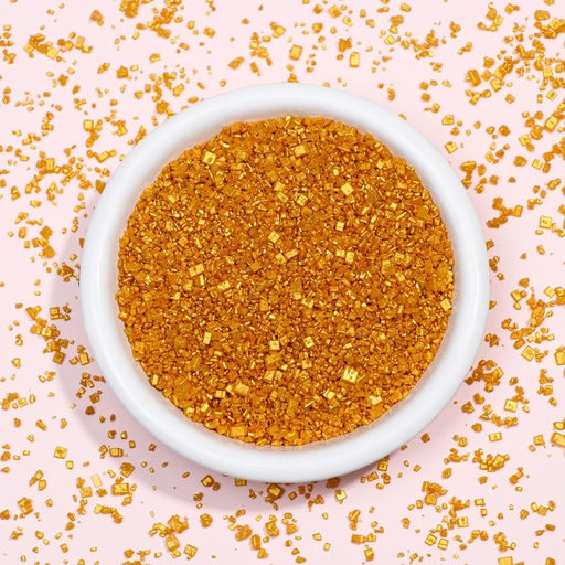 Цена за 2 шт. Кондитерская посыпка Сахар цветной, золотой, 50 г - Кондимир фото 3