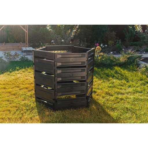 Компостер пластиковый, 800 л, 125 × 105 × 84 см, чёрный