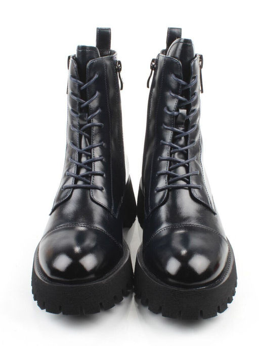 01-B2103B-10F INK BLUE Ботинки демисезонные женские (натуральная кожа, байка)