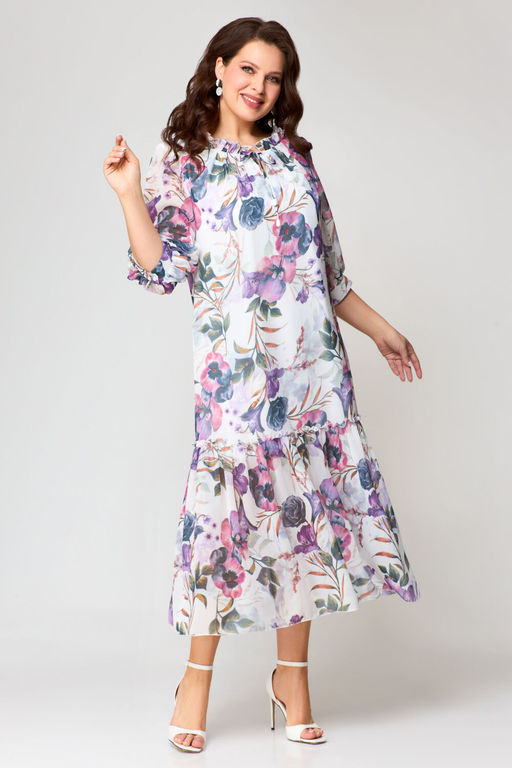 Платье Svetlana Style 1942 белый+цветы