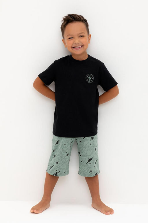 К 1528/черный,эвкалипт быстрее ветра пижама для мал