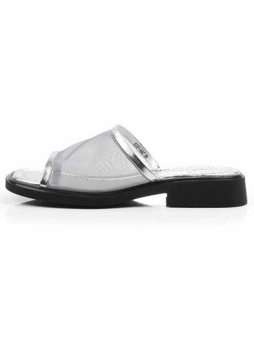 08-B33F-66C GREY/SILVER Босоножки женские (натуральная кожа)