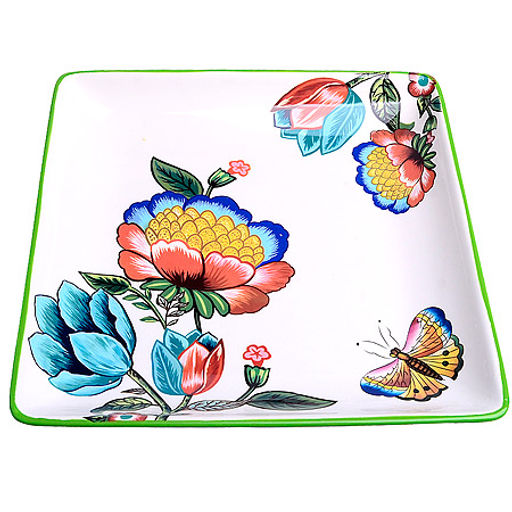 30802 Блюдо квадратное 22х22см Летний букет доломит LR (х36) - Mayer&boch фото 2