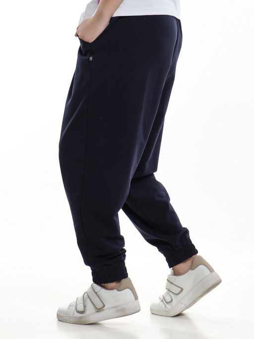 Брюки для девочки со складками 22-7690 синий - Mini maxi фото 3