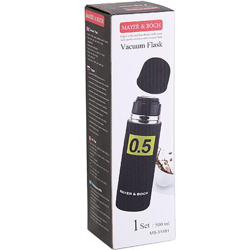 31481 Термос 0,5л нерж/сталь, черный MB (х24) - Mayer&boch фото 3
