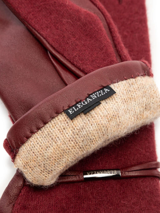 Перчатки женские 100% ш TOUCH IS0150 bordo - Eleganzza фото 2