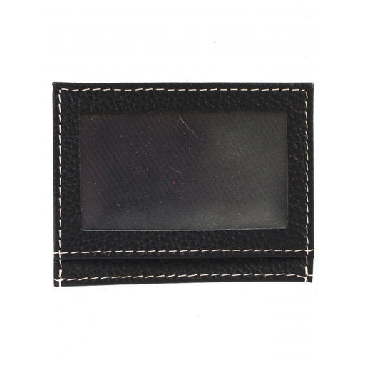 Обложка пропуск/карточка/проездной Croco-В-223 натуральная кожа черный флотер (40/1) 264651  фото 2