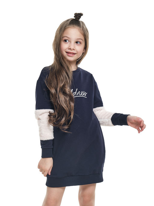 Платье из футера UD 6843 т.синий - Mini maxi фото 2