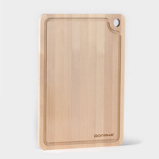 Доска разделочная деревянная с канавкой, 33221,5 см, берёза - Доляна фото 2