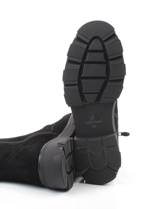 01-E2014B-497B BLACK Ботинки демисезонные женские (натуральная замша)