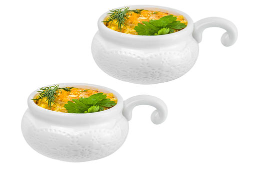 Набор 2 жюльенниц - кокотниц 270 мл 14*10,5*5,5 см "Кружево"