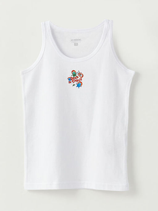 Bisiklet Yaka Bask?l? Pamuklu Erkek ?ocuk Atlet ve Boxer - Waikiki фото 2