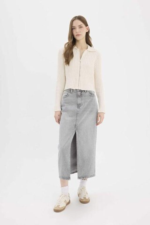 Slim Fit Dar Kesim Polo Yaka Fermuarl? H?rka - Defacto фото 3