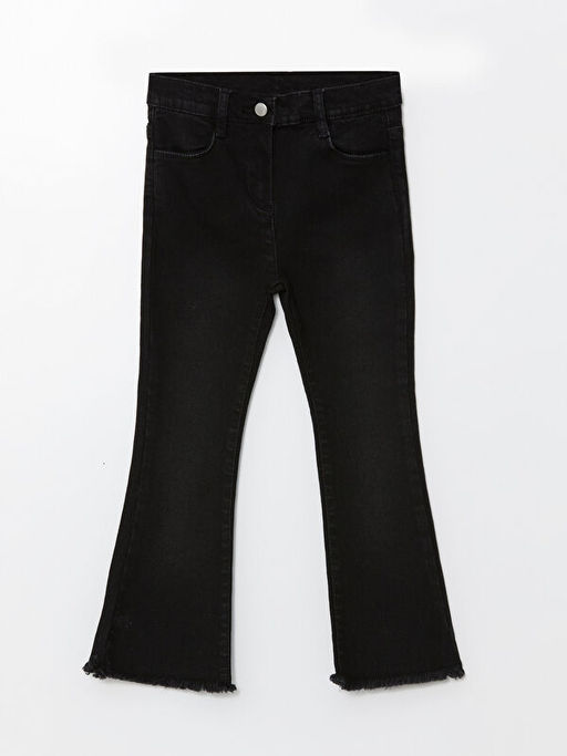 Beli Lastikli K?z ?ocuk Jean Pantolon