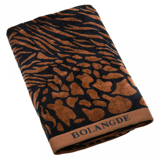 "Missoni-3023" Полотенце махровое 50х90см, плотность 375гр/м2, 100% хлопок, велюр, коричневый, Bolangde (Китай)