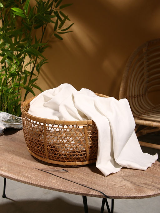 Корзина плетёная «Клоус», 40×40×16 см, бамбук, светлая