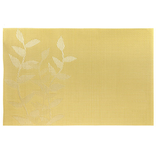 Салфетка под горячее (термосалфетка) Веточки 30х45см ПВХ, золотой (Китай)