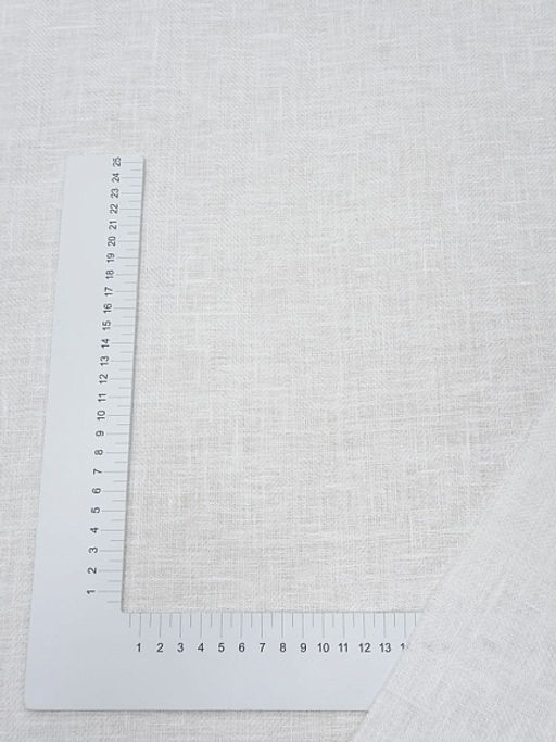 Льняной жаккард Елочка цв.белый, ш.1.5 м, лен-100%, 280гр/м.кв - Купава фото 4