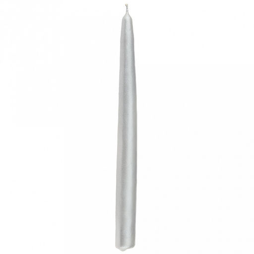 Свеча "Столовая коническая" д1,8см, h20см, парафин, серебряный, 30гр (Россия)