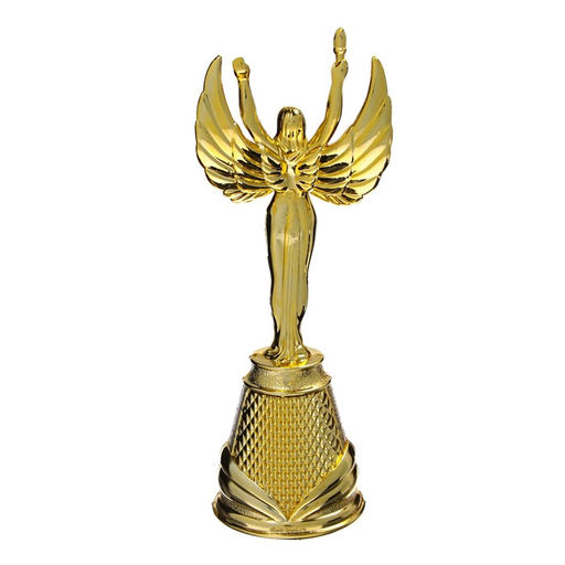 Кубок наградная фигура Ника Золотая мама, пластик, золото, 19.5 см