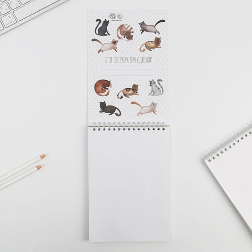 Скетчбук Кот А5, 40 л, 100 г/м - Artfox фото 3