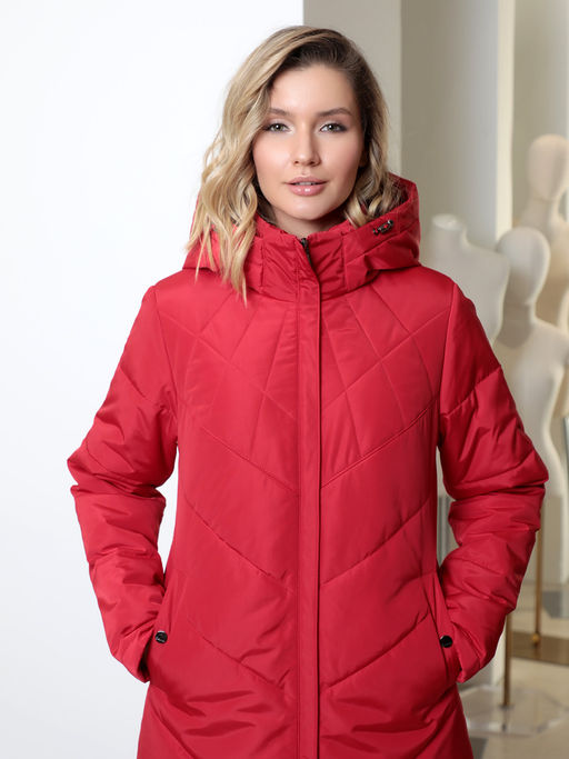 25415 Пальто красный - Dizzyway фото 5